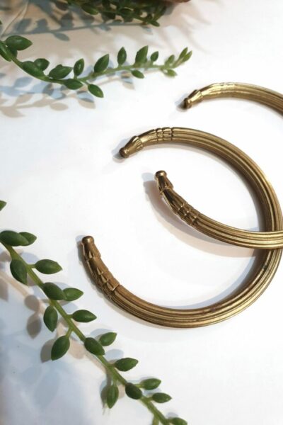 Striped copper bracelet