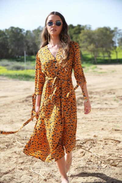Leopard zora dress