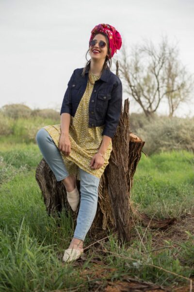 Buttoned denim jacket