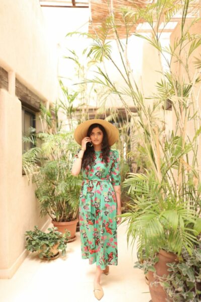 SATYA maxi dress - green