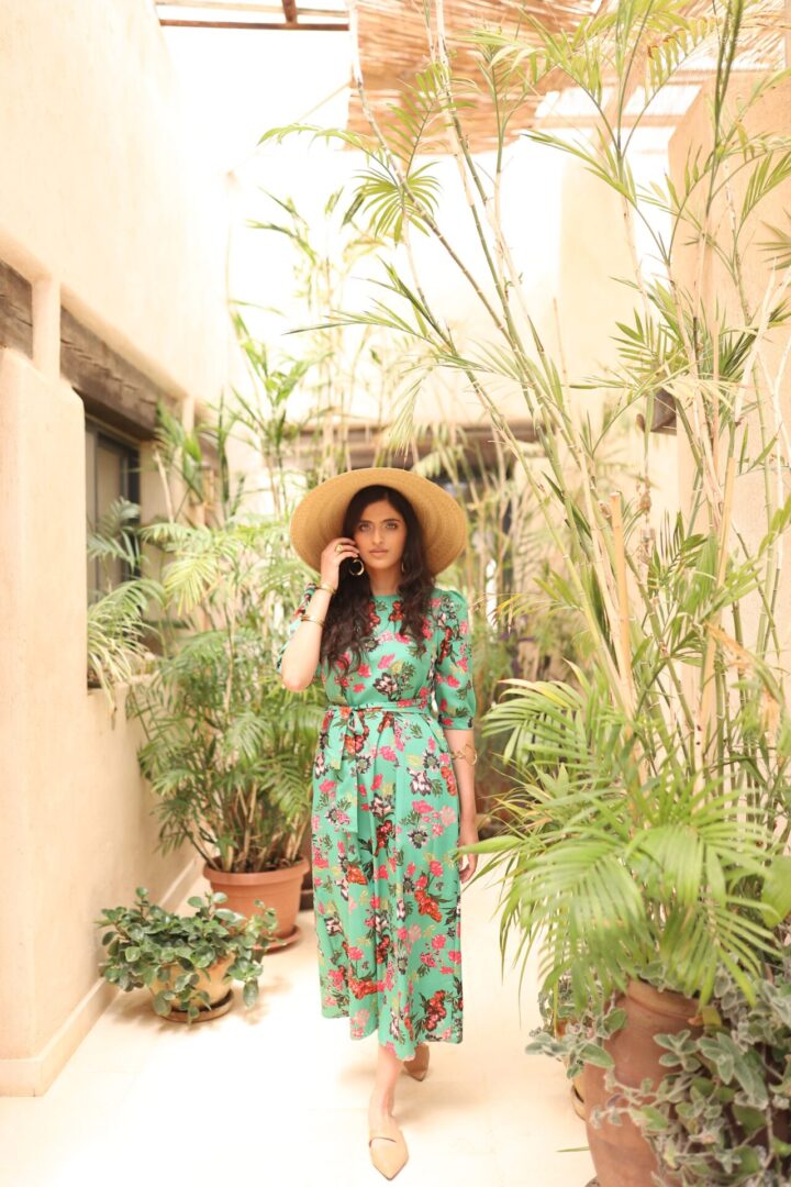 SATYA maxi dress - green