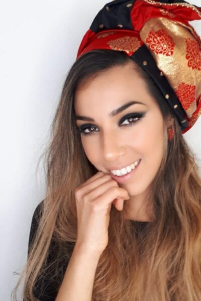 LINOYA scarf red black