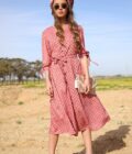 Zora dots pink dots dress