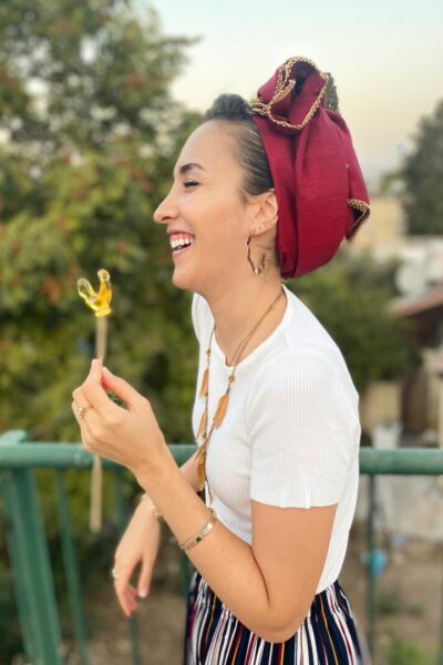 Brocade scarf maroon