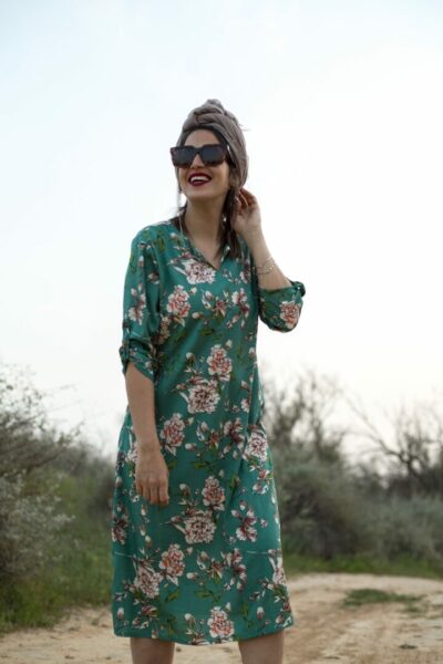 Maya Mint Flowers Dress