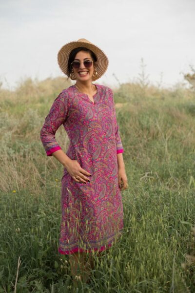 Pink Maya Paisley Dress