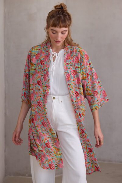 קימונו פרח RUBI מוזהב