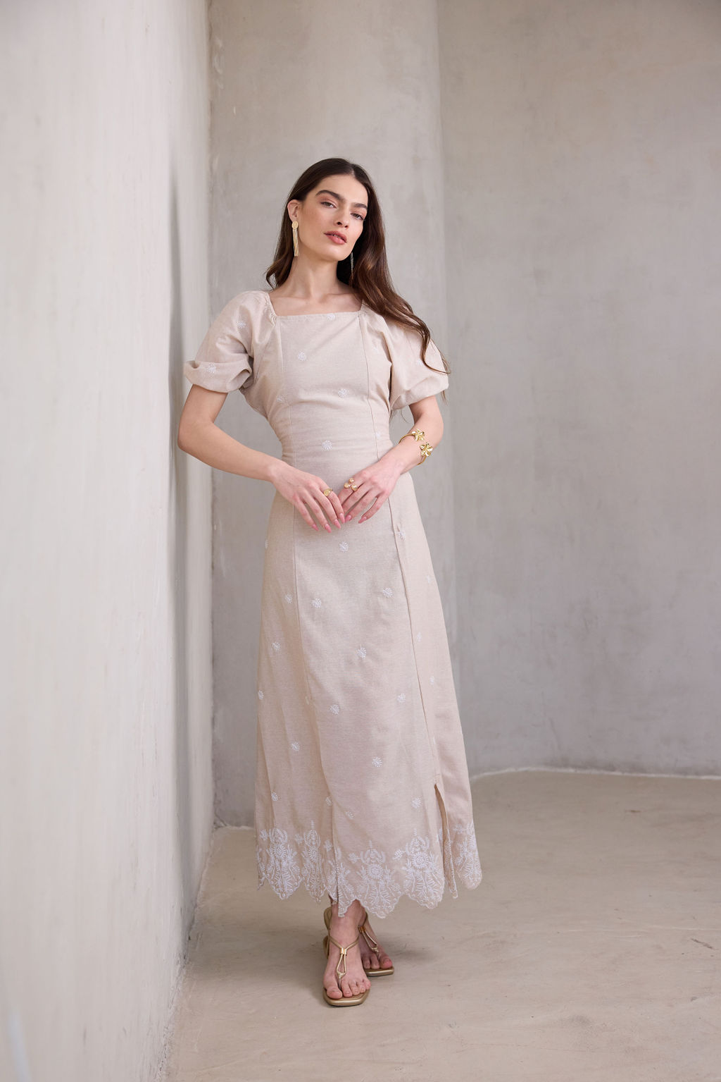 שמלת LIYA רקומה – תמונה 3