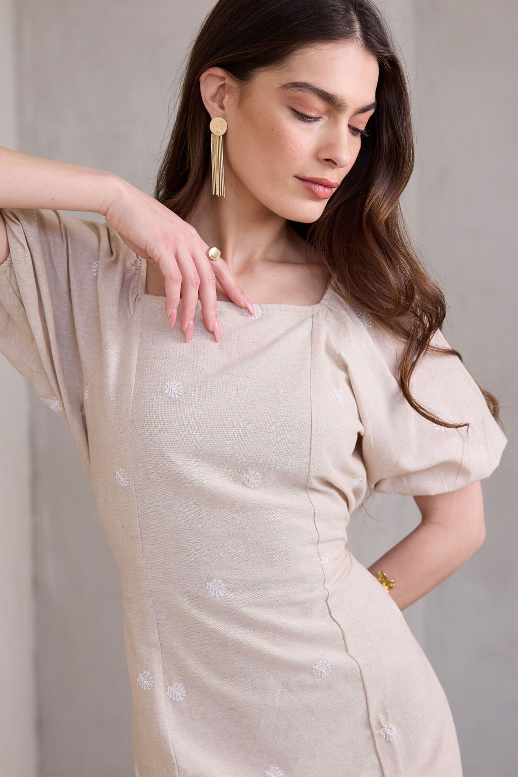 שמלת LIYA רקומה – תמונה 4