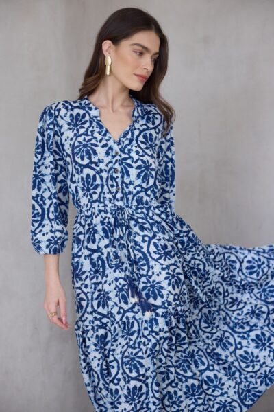 שמלת הלל block print