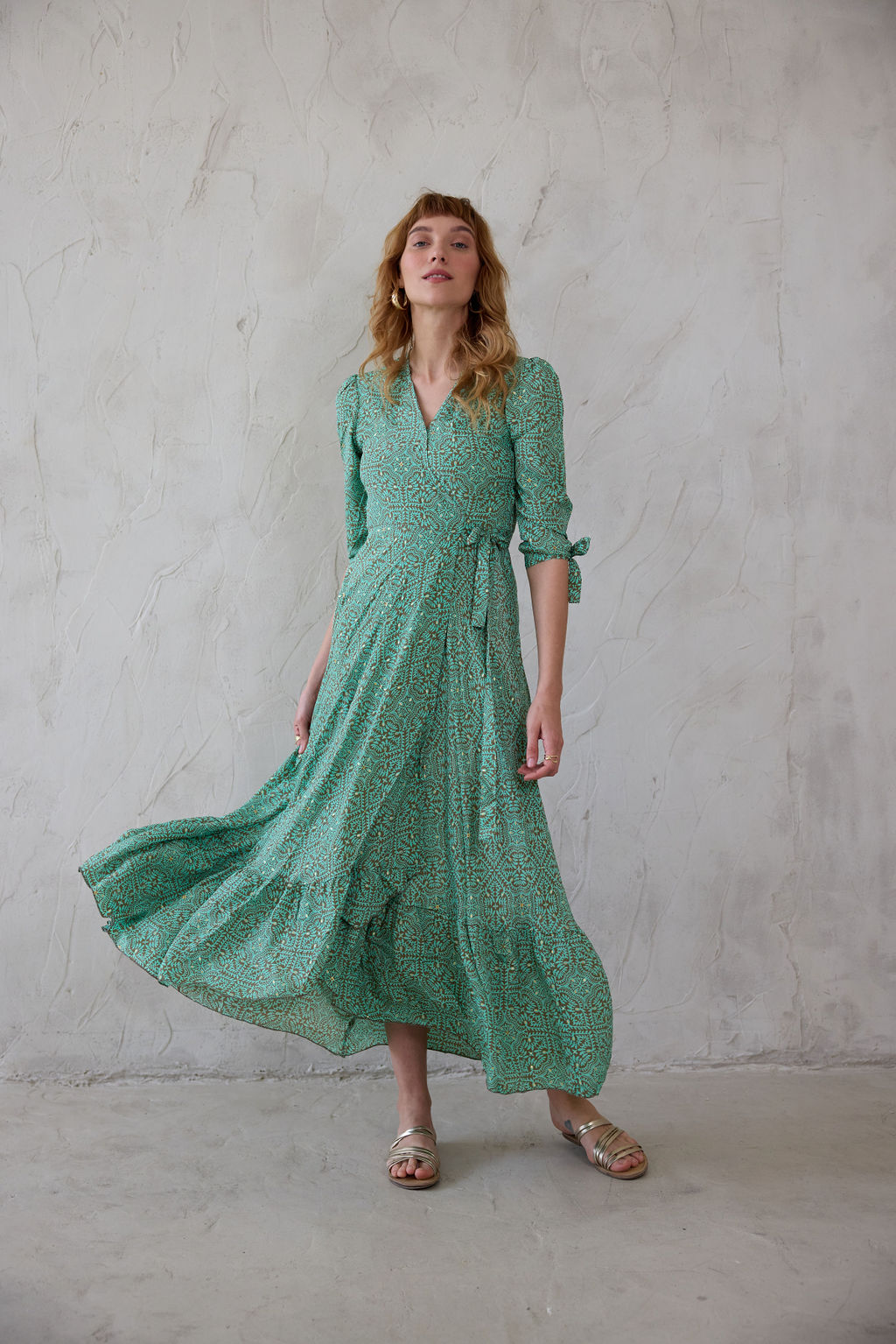 שמלת Bella Mia טורקיז מוזהב – תמונה 2