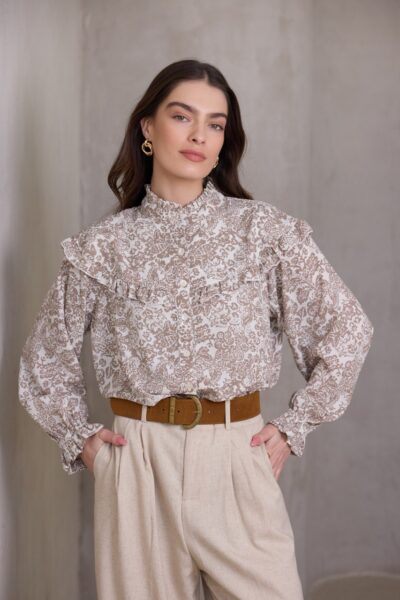 חולצת ARU הדפס דמוי רקמה